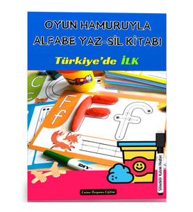 Oyun Hamuruyla Alfabe YAZ-SİL Kitabı