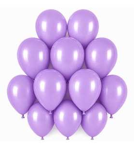 Lila Renk Lateks makaron Balon (30 cm) - 12 Adet