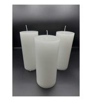 Soya Parafinli Beyaz (1 ADET) 72 Saat Yanma Süreli Çap:7 Cm Boy:10 Silindir Blok Mum Beyaz