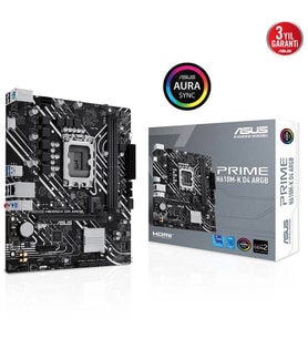 ASUS PRIME H610M-K D4 ARGB DDR4 3200MHZ 1XHDMI 1XM.2 USB 3.2 MATX 1700P (12. / 13. VE 14. NESİL İŞLE