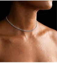 İnce Gurmet Model Choker Çelik Zincir Kolye-Choker Serisi