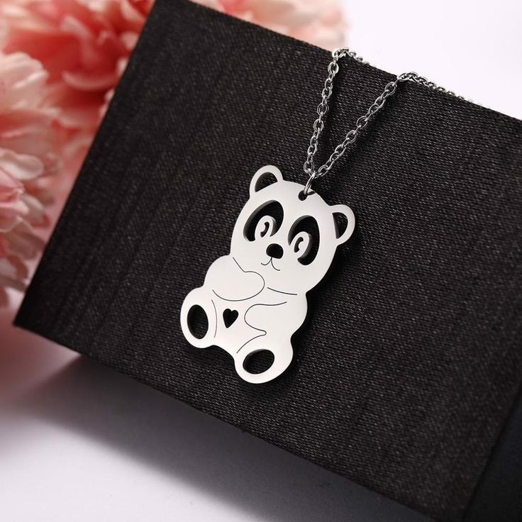 925 Ayar Gümüş  Sevimli Panda Kolye