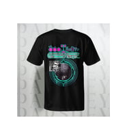Poetica Grotesque Renkli Arka Desenli Yarım Kollu Bisiklet Yaka Unisex Siyah Oversize T-shirt