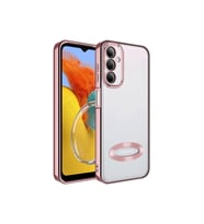 Samsung Galaxy M14 Uyumlu Kılıf Kamera Korumalı Logo Gösteren Zore Omega Kapak