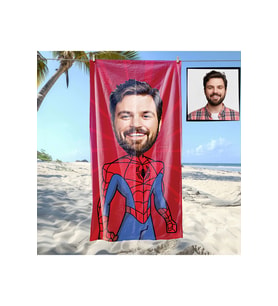 Ejoya Kişiye Özel Karikatür Fotoğraflı Kahraman Plaj Ve Spor Havlusu 115032