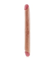 Fastieshop King Boy Slim Ultra Çift Başlı Dildo - 43 cm (Ten)