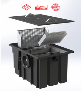 Tankplast YTPA 0.75 Lt Sn Yağ Tutucu-Yağ Ayırıcı-YTPA0750-Tezgah Altı Polietilen (HDPE)Yerli Üretim