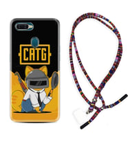 Oppo A5S A15 A16 A54 A55 A73 A74 Kılıf Boyun Asklı Rasta Silikon Cat G 1677