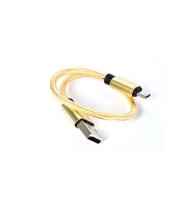Zore 30 Cm Halat Micro Usb Kablo (Gold)