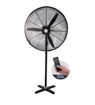 Uzaktan Kumandalı Sanayi Tipi Ayaklı Vantilatör 180W 70cm (Siyah)