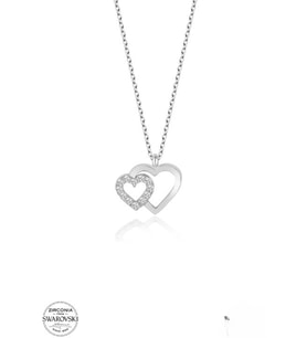 SWAROVSKİ TAŞLI  ZİRCONİA KALBİMİZ 925 AYAR GÜMÜŞ KOLYE