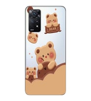 Redmi Note 12 Pro 4G Uyumlu Bear Tasarımlı Şeffaf Telefon Kılıfı