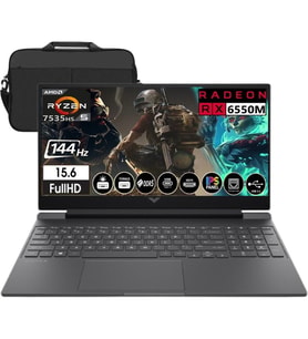 HP Victus 15-FB2028NT Amd Ryzen 5 7535HS 64GB Ram 1tb SSD RX6550M 144Hz Freedos 15.6" Fullhd Taşınabilir Bilgisayar A44MJEA & Cimete Çanta