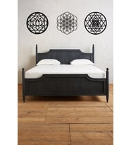 LOTUS ÇİÇEĞİ TORUS SRİANTRA AHŞAP MDF DUVAR DEKORU TABLO SET (Siyah)