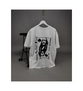 Jack Sparrow Baskılı Unisex Oversize Tişört – %100 Pamuk Terletmeyen T-shirt (Beyaz)