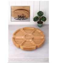 7 Bölmeli 25 Cm Dönerli Bambu Sunum Royaleks-BLS DS7-2525