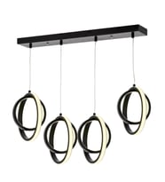 Eray Aydınlatma 1909-4 Siyah Sıralı 4 lü Led Avize