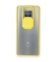 Xiaomi Mi 10t Lite Kılıf Palm Buzlu Kamera Sürgülü Silikon - Sarı