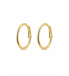 Xuping 14 Ayar Altın Kaplama Küçük Halka Küpe – Minimal Gold Hoop 1,5 cm
