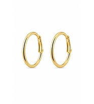 Xuping 14 Ayar Altın Kaplama Küçük Halka Küpe – Minimal Gold Hoop 1,5 cm