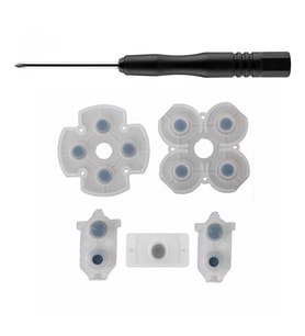 PS4 030 040 050 055 İç Lastik Silikon ve Tornavida Seti Playstation 4 Kol Tamiri Yedek Parça (Beyaz)