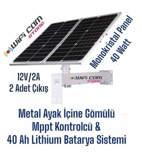 Lityum Bataryalı Güneş Panel Seti