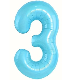 Beysüs Mavi 3 Rakam Folyo Balon 80 cm
