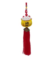 Feng Shui Maneki Neko Şans Kedisi Sarı No.2 (Karışık)