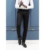 Slimfit Beli İplikli Pamuklu Gabardin Kışlık Jogger Pantolon