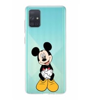 Samsung Galaxy A71  Kapak Mickey Mouse Tasarımlı Şeffaf Silikon Kılıf