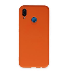 Huawei P20 Lite Kılıf Nano İçi Kadife Silikon - Turuncu