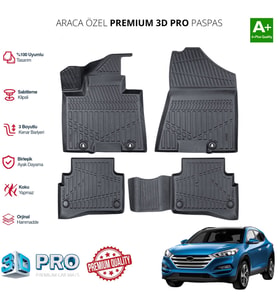 TUCSON ARACA ÖZEL 3D PASPAS 2014 2015 2016 2017 2018 2019 2020