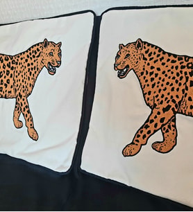 Mi-Knitting, Kaplan Temalı Kırlent Set, Çift Kişilik Kırlent Kılıfı, Elişi Kırlent, Punch Nakışı Kırlent, Dekoratif Kırlent, Tasarım Kırlent, Panç