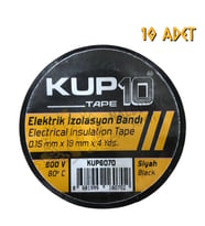 Kupa Elektrik İzole Bandı Siyah - 10 Adet