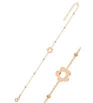 Gümüş rose top top zincirli çiçek bileklik SGTL11863ROSE