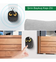 Monozone Işıklı Baykuş Şekilli 2 Alıcı 1 Verici Kapı Zili Hasta Çağırma Butonu Su Geçirmez Zil