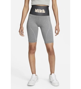 Nike Sportswear Circa High Rise Bike Leggings Shorts Yüksek Belli Biker Tayt Şort Gri