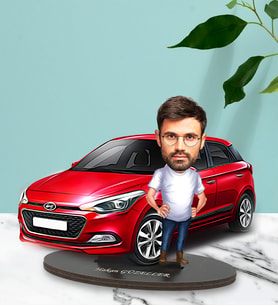 Kişiye Özel Hyundai İ20 Tasarımlı Karikatür Biblo