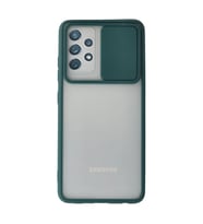 Samsung Galaxy A72 Kılıf Palm Buzlu Kamera Sürgülü Silikon - Yeşil