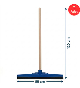 Mulpex Çekpas Yersil 55 cm + Ahşap Vidalı Sap 120 cm Seti x 2 Adet