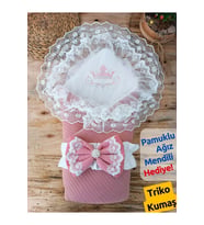 Triko Örg Haki Bebek Kundağı Unisex Bebek Dış Kundak Battaniyesi Hastane Çıkışı Kundak Battaniye (Gül Kurusu)