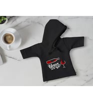 BK Gift Restoran & Cafe & Barlara Özel Logolu 5’li Mini Siyah İçki Şişesi Tişörtü , Viski, Şarap, Votka, Rakı Şişesi Tişörtü