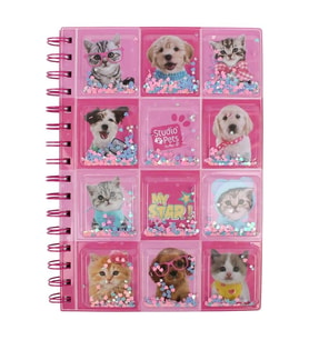 CEM STUDIO PETS PT-2411 ÇİZGİLİ PULLU SPİRALLİ 20,5X14,5 cm NOT DEFTERİ