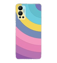 PrintiFy İnfinix Hot 12 Uyumlu Kamera Korumalı Renk Cümbüşü B Tasarımlı Şeffaf Silikon Kılıf