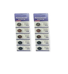 Mettzchrom Süper Düğme Pil 3V CR1620 Lityum 10'lu Paket CR-1620 Cr 1620