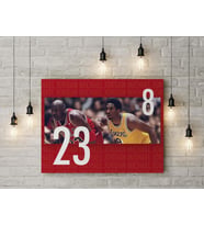 Michael Jordan Kobe Bryant Kanvas Tablo 40x55cm NBA Poster