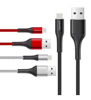 Tonex Delta Usb Type-C Metal Şarj ve Data Kablosu 1mt 3.4A (Siyah)