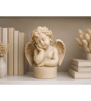 15 CM Uyuyan Melek Figürü Dekoratif Biblo – Masaüstü Raf ve Kitaplık Dekoru – Dekorasyon Objesi –