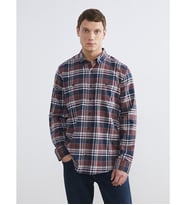 LCWAIKIKI Classic Bordo Regular Fit Ekose Gabardin Erkek Gömlek
