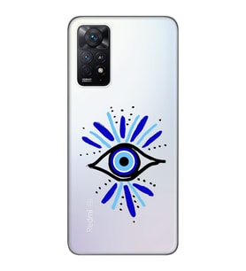 Redmi Note 11 Pro Uyumlu Nazar Göz Desenli Şeffaf Telefon Kılıfı